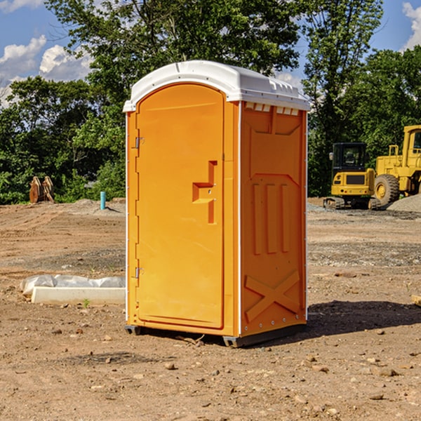 how often are the porta potties cleaned and serviced during a rental period in Dulce